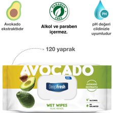 Deep Fresh Doğal Özlü Avokado Islak Mendil 120 Yaprak
