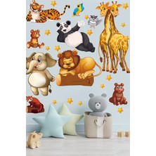 Echo Home Sevimli Hayvanlar ve Yıldızlar Temalı Çocuk Odası Duvar Sticker