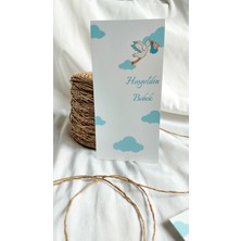 Çikoleyt Design Makrome Kartı - Hoşgeldin Bebek (9,5x19cm) 50 Adet
