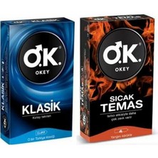 Okey  Prezervatif Klasik 10 Lu + Sıcak Temas 10 Lu
