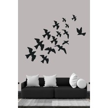 Echo Home Uçan Kuşlar Dekoratif Duvar Sticker Kuş Sürüsü Duvar Süsü