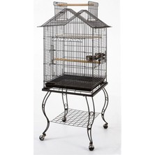EuroGold Sehpalı Papağan Kafesi Siyah