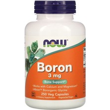 Now Foods, Boron, 3 Mg, 250 Veg Capsules