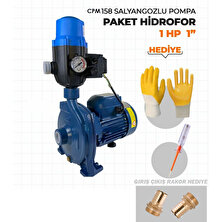 Staxx Power Cpm 158 Metal Dişli Otomatik Sistem Paket Hidrofor Su Pompası 1 Hp 1" + Rakor Takımı