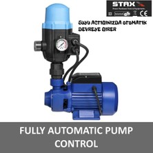 Staxx Power Metal Dişli Sistem Su Pompası Paket Hidrofor Otomatik Sistem Su Pompası 0.5hp Tam Bakır Sargı+Rakor