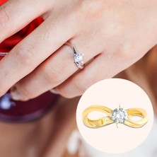 Sonsuz Aşk Altın Tektaş Yüzük