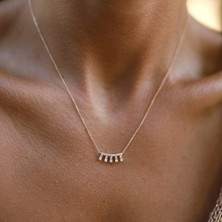 Milet Kuyumculuk 14 Ayar Altın Sıralı Baget Kolye