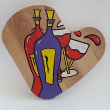 Al Gönderelim Double Wine Heart Sunum Tahtası