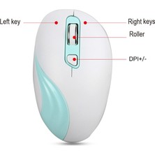 Ywyt G833 2.4ghz Kablosuz Taşınabilir Ergonomik Mouse 2000DPI (Yurt Dışından)