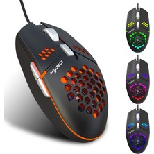 Hxsj J400 Kablolu Oyun Mouse'u 6 Düğmeli Ergonomik Mouse Soğutma Fanı ile 6 Seviyeli Ayarlanabilir Dpı (Yurt Dışından)