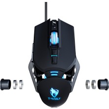 T-Wolf G530 Kablolu Oyun Mouse'u 7 Düğmeli 1200-6400 Ayarlanabilir Dpı (Yurt Dışından)