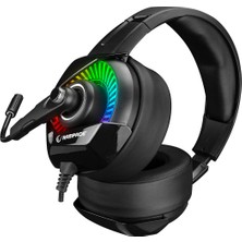 Rampage RM-K66 TYPHOON Siyah USB 7.1 Version RGB Ledli Gaming Oyuncu Mikrofonlu Kulaklık