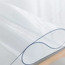 Erksolhome Şeffaf 1,4 Mm Yuvarlak Kalın Pvc Masa Örtüsü Koruyucu
