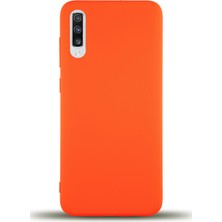 Kzy Samsung Galaxy A70S Kapak Içi Kadife Lansman Silikon Kılıf - Turuncu