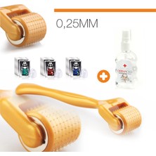 Dr.roller 192 Iğne Titanyum Dermaroller 0,25MM + 3 Adet Monsub Profesyonel Cilt Bakım Maskesi +  Dezenfekte Sprey (Yüz Bölgesi ve Saç Bölgesi Ideal)