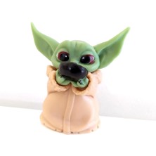 Hd Marketim Star Wars 3D Baby Yoda Mini Figür Oyuncak 5 cm 9140