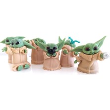 Hd Marketim 6 Lı Star Wars 3D Baby Yoda Mini Figür Seti Oyuncak 6cm