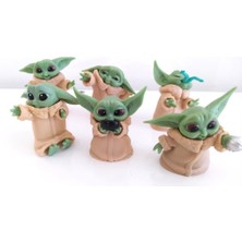 Hd Marketim 6 Lı Star Wars 3D Baby Yoda Mini Figür Seti Oyuncak 6cm