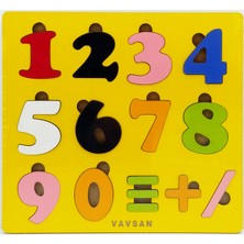 Vavsan Renkli Ahşap Sayı Puzzle