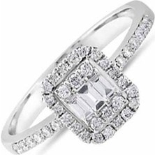 Engingold 0.23CT Pırlanta Baget Yüzük