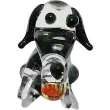 Ebru'sss Dekoratif El Yapımı (Handmade) Cam Mini Köpek Biblo