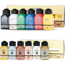 Artdeco Canlı ve Metalik Renkler Akrilik Boya 12 x 75 ml
