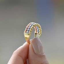 Engingold 14 Ayar Altın Renkli Dorikalı Yüzük
