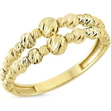 Engingold 14 Ayar Altın Iki Sıra Dorika Yüzük