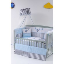 Mini Baby Aqua Cibinlikli Uyku Seti 75X130 Ölçü