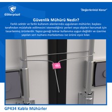 Gökerplast Kablo Mühür, Metal Asma Kilit - 434 1,5 mm / 100 ADET