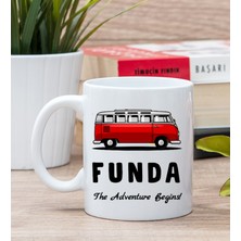 Hediye Dükkanı Kişiye Özel Vosvos Minibüs Tasarımlı Beyaz Kupa Bardak