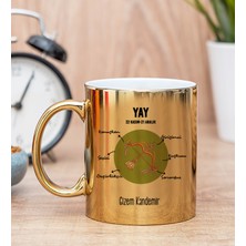 Hediye Dükkanı Kişiye Özel Yay Burcuna Gold Kupa Bardak