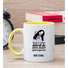 Hediye Dükkanı Kişiye Özel Herkes Delirdi Tasarım Esprili Sarı Kupa Bardak