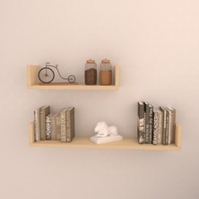 Rafkestir 2 Li Avanos Duvar Rafı Akçaağaç  Mat