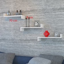 Rafkestir 3 Lü Teno Duvar Rafı Sacramento  Mat