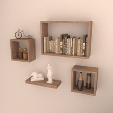 Rafkestir Mılan Duvar Raf Seti Sacramento  Mat