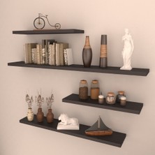 Rafkestir 4 Lü Gizli Bağlantılı Raf Set  80 x 60 x 40 x 40  Wenge  Mat