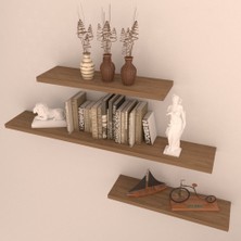 Rafkestir 3 Lü Raf Set  60 x 50 x 40  Kafkas Meşe  Mat