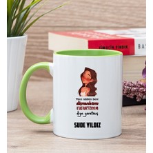 Hediye Dükkanı Kişiye Özel Kudurtayım Diye Tasarım Esprili Yeşil Kupa Bardak