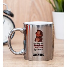 Hediye Dükkanı Kişiye Özel Kudurtayım Diye Tasarım Esprili Silver Kupa Bardak