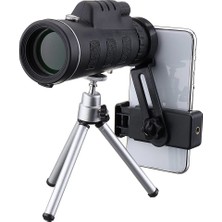 Okgoods Açık Kamp Avcılığı Için Tripod Klipsli 40X Zoomlu Hd Monoküler Teleskop (Yurt Dışından)