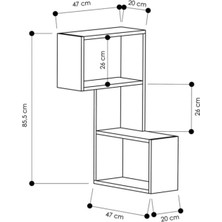 Rafkestir Ibiza Corner Raf Set Akçaağaç