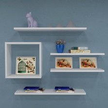 Rafkestir Valdes Duvar Raf Seti  Beyaz