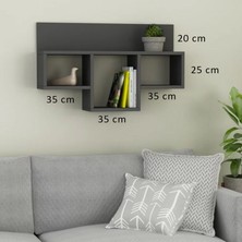Rafkestir Massa Duvar Rafı Beyaz