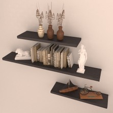 Rafkestir 3'lü Raf Set  60 x 50 x 40  Wenge