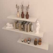 Rafkestir 3'lü Raf Set  80 x 60 x 40  Beyaz