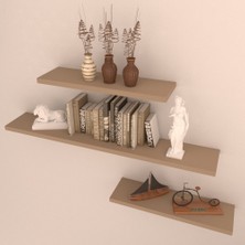 Rafkestir 3'lü Raf Set  60x40x40  Cappicino