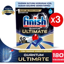 Finish Quantum Ultimate 180 Kapsül  Bulaşık Makinesi Deterjanı Tableti (60X3)