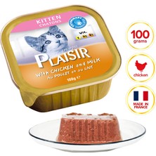 Plaisir Pate Tavuk Etli&sütlü Kitten 100gr Plaisir Kedi Maması 12ADET