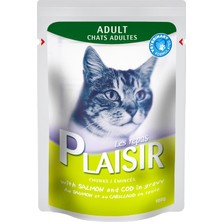 Plaisir Pouch Somon&morinalı 100gr Plaisir Yaş Kedi Maması 4ADET